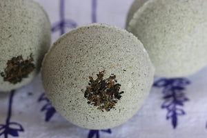 Grounding Ritual Bath Bomb | Milk + Evergreen Luxury Bathing Experience