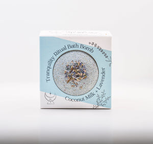 Tranquility Ritual Bath Bomb | Milk + Lavender Luxury Bathing Experience