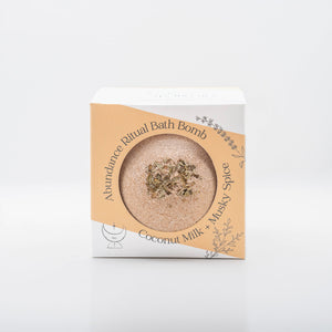 Abundance Ritual Bath Bomb | Milk + Musky Spice Luxury Bathing Experience