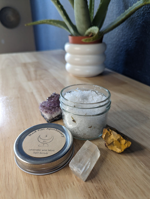 Lavender and Mint Salt Scrub - Red Cat Apothecary