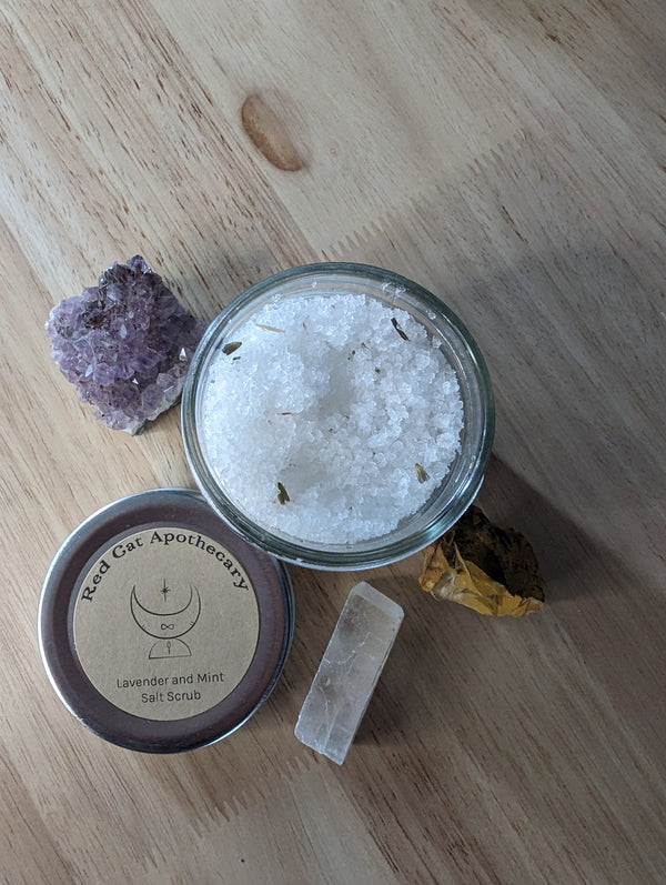 Lavender and Mint Salt Scrub - Red Cat Apothecary