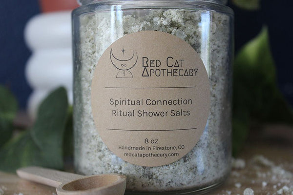 Spiritual Connection Ritual Shower Salts - Red Cat Apothecary